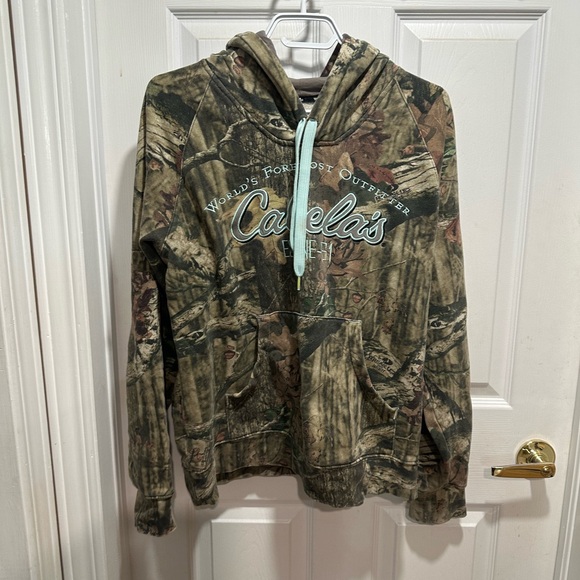 Cabela's Green and Brown Camouflage Hoodie - Picture 1 of 3